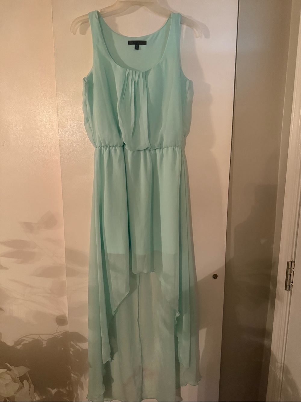 Snap Mint Chiffon High-Low Girls Dress